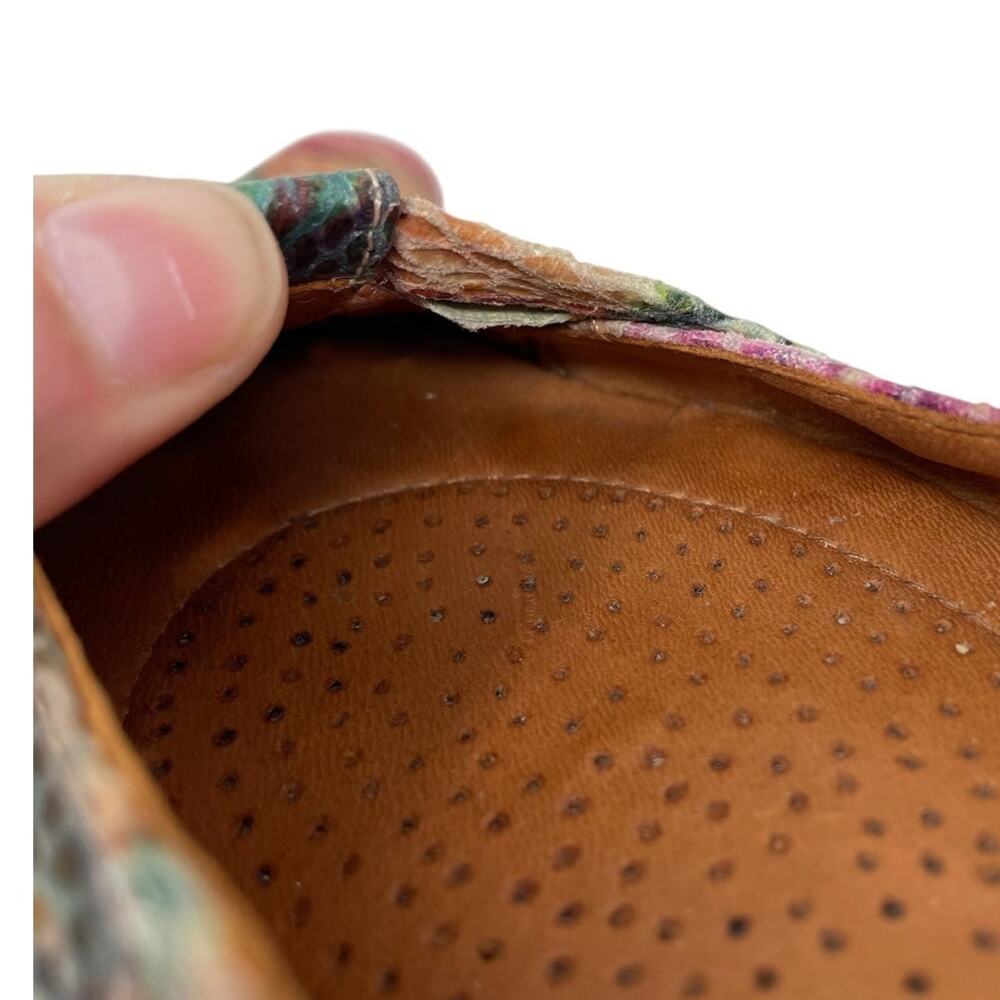 Gentle Souls Kenneth Cole It's So Fun Leather Floral Sling Back Sandals Sz 8.5M - Picture 9 of 13